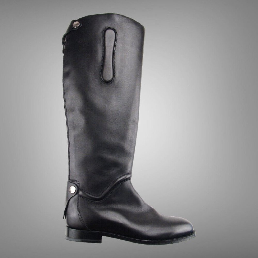Hermes NIB New Authentic Rare Black Hippique Horse Riding Boots EU Size 37 Shoes